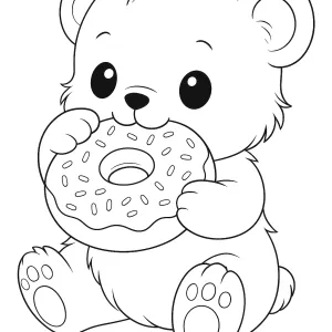 Desenho de ursinho para colorir 24