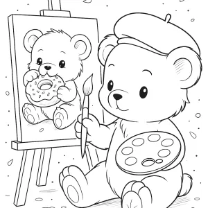 Desenho de ursinho para colorir 35