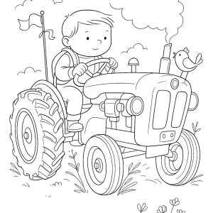 Desenho de trator para colorir 1