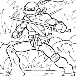 Desenho das Tartarugas Ninja para colorir 1