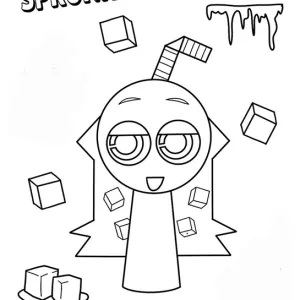 Desenho de Sprunki para colorir 1