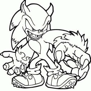 Desenho do Sonic para pintar 26