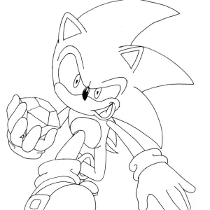 Desenho do Sonic para pintar 30
