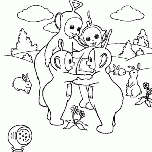 Desenho dos Teletubbies para colorir 4