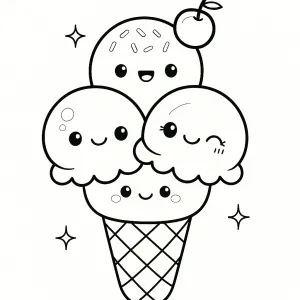 Desenho de gelado para colorir 2