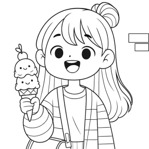 Desenho de gelado para colorir 3