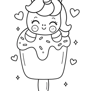 Desenho de gelado para colorir 6