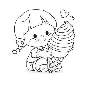 Desenho de gelado para colorir 8