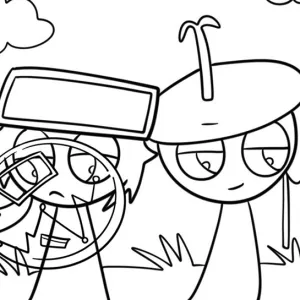 Desenho de Sprunki para colorir 2