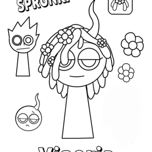 Desenho de Sprunki para colorir 3