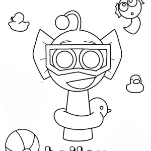Desenho de Sprunki para colorir 6