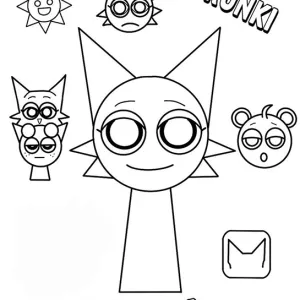 Desenho de Sprunki para colorir 7