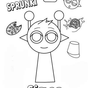 Desenho de Sprunki para colorir 8
