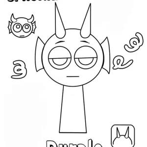 Desenho de Sprunki para colorir 9