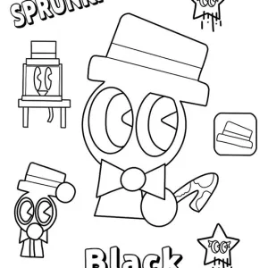 Desenho de Sprunki para colorir 11