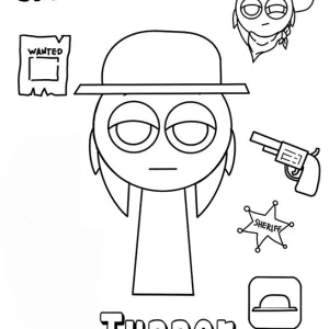 Desenho de Sprunki para colorir 14