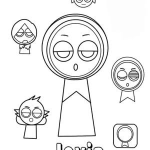 Desenho de Sprunki para colorir 15