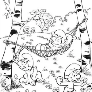 Desenho dos Smurfs para colorir 1