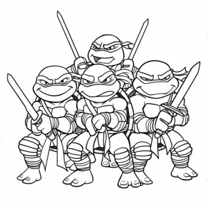 Desenho das Tartarugas Ninja para colorir 4
