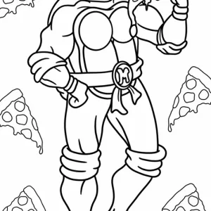 Desenho das Tartarugas Ninja para colorir 6