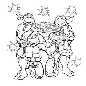 Desenho das Tartarugas Ninja para colorir 7