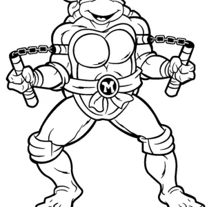 Desenho das Tartarugas Ninja para colorir 9