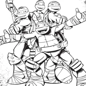 Desenho das Tartarugas Ninja para colorir 10