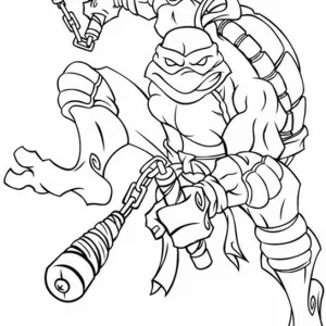 Desenho das Tartarugas Ninja para colorir 11