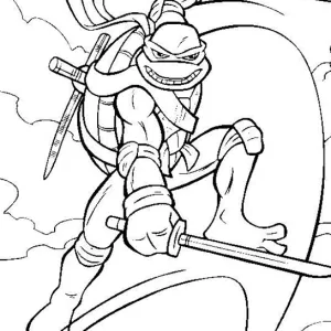 Desenho das Tartarugas Ninja para colorir 12