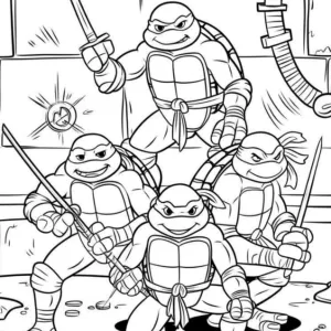 Desenho das Tartarugas Ninja para colorir 13