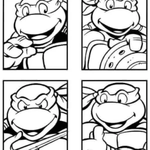Desenho das Tartarugas Ninja para colorir 15