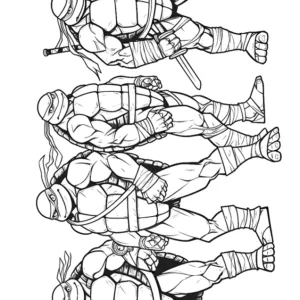 Desenho das Tartarugas Ninja para colorir 17