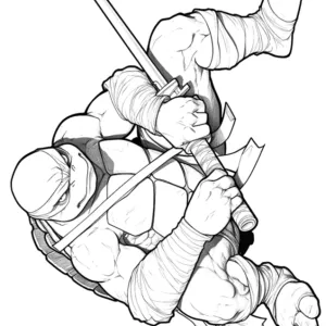 Desenho das Tartarugas Ninja para colorir 18