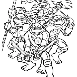 Desenho das Tartarugas Ninja para colorir 21