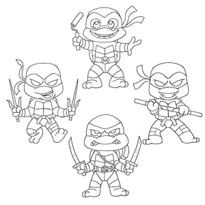 Desenho das Tartarugas Ninja para colorir 22