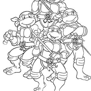 Desenho das Tartarugas Ninja para colorir 23