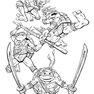 Desenho das Tartarugas Ninja para colorir 24