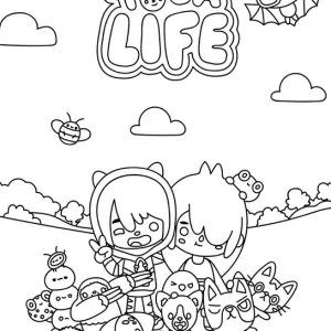 Desenho de Toca Boca World para colorir 4