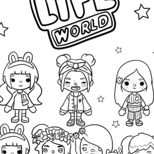 Desenho de Toca Boca World para colorir 8