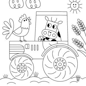 Desenho de trator para colorir 5