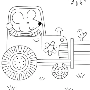 Desenho de trator para colorir 6