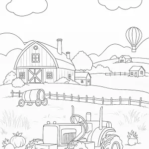 Desenho de trator para colorir 7