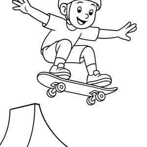 Desenho de skate para colorir 1