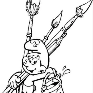 Desenho dos Smurfs para colorir 6