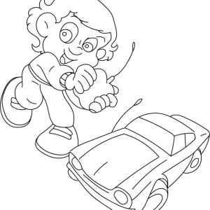 Desenho do Senninha para colorir 2