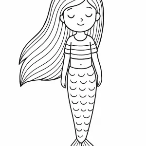 Desenho de sereia para colorir 37