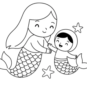 Desenho de sereia para colorir 38