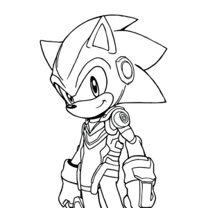 Desenho do Shadow the Hedgehog para colorir 2