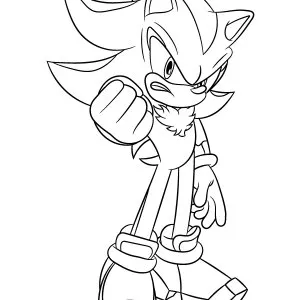 Desenho do Shadow the Hedgehog para colorir 3