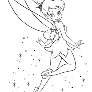Desenho da Sininho para colorir 9